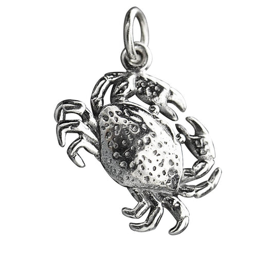sterling silver crab charm