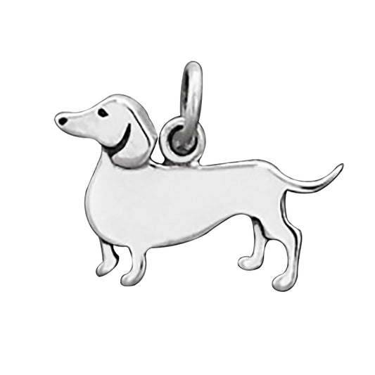 dachshund silhouette charm