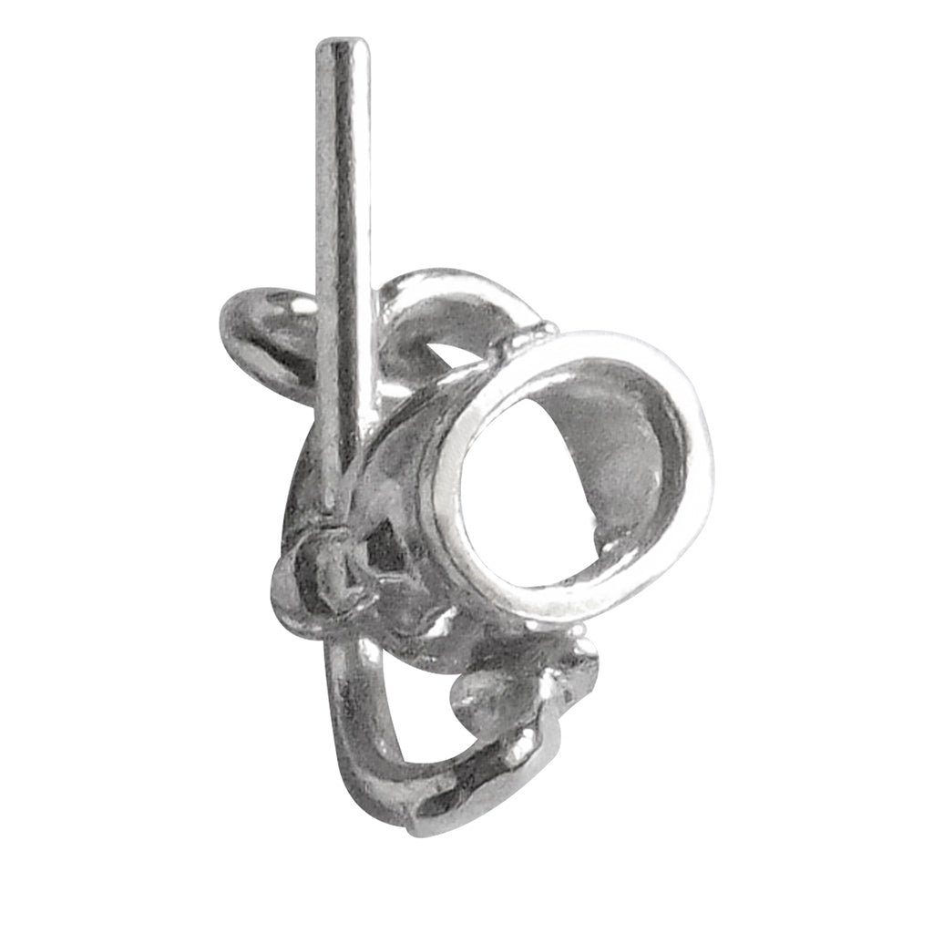 Sterling silver diving mask charm on a white background