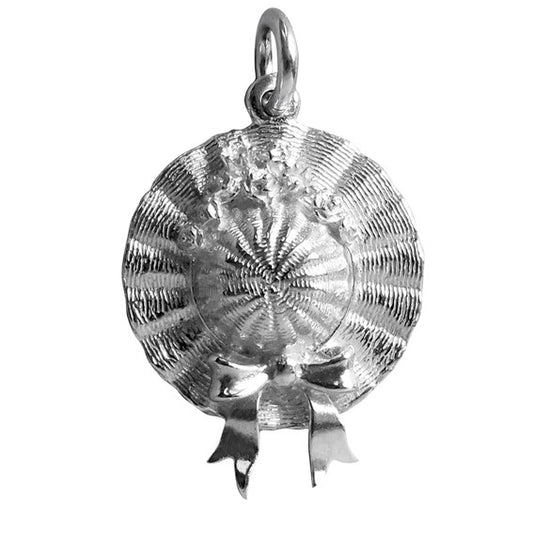 sterling silver floral hat charm