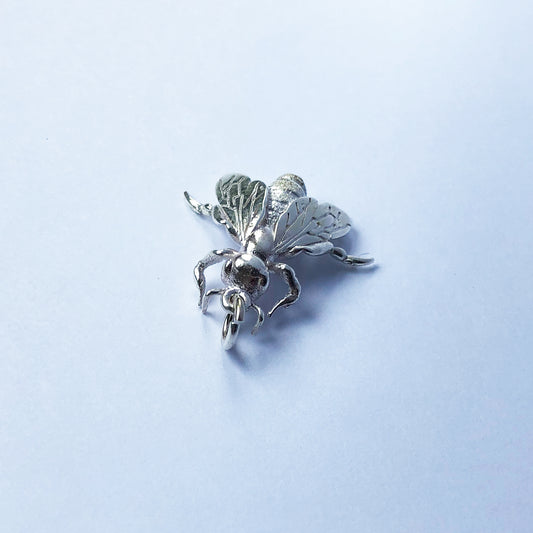 Honey Bee Charm Sterling Silver or Gold Apiary Pendant