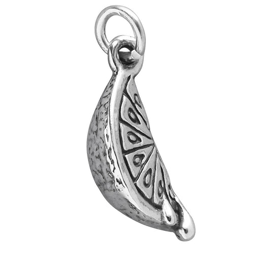 Lemon Charm Sterling Silver Citrus Fruit Pendant