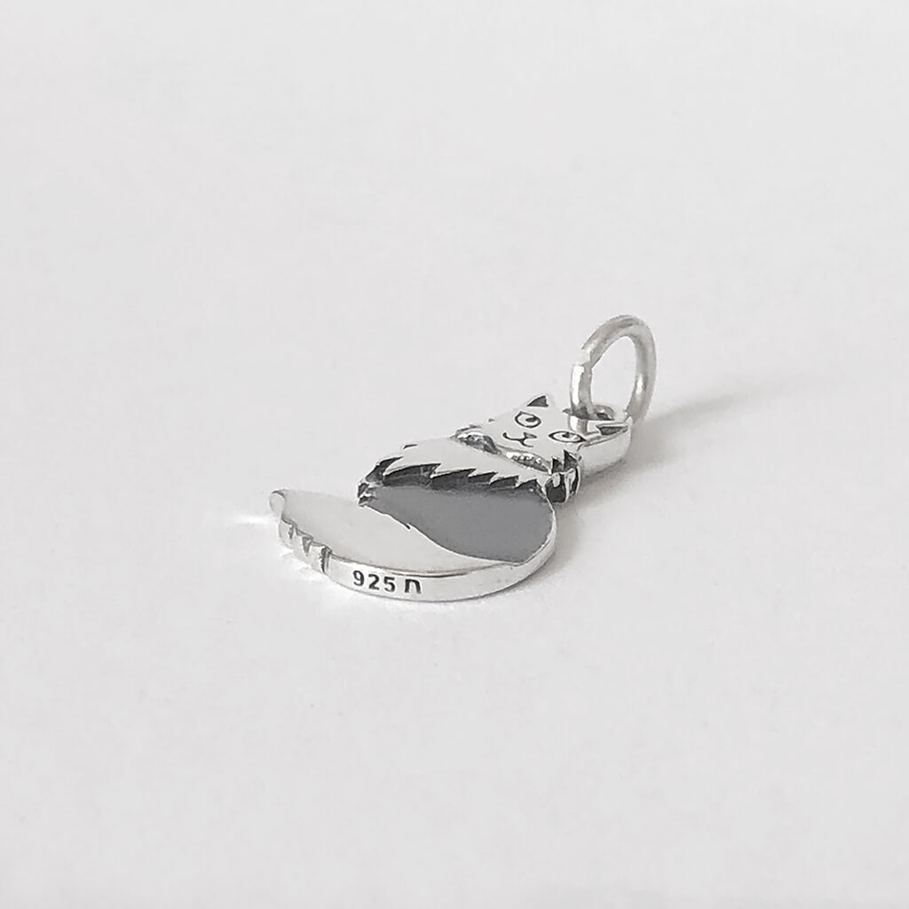 sterling silver Persian cat charm