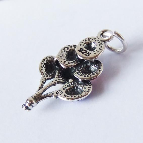 back of a Sterling Silver Enamel Balloons Charm on light grey background