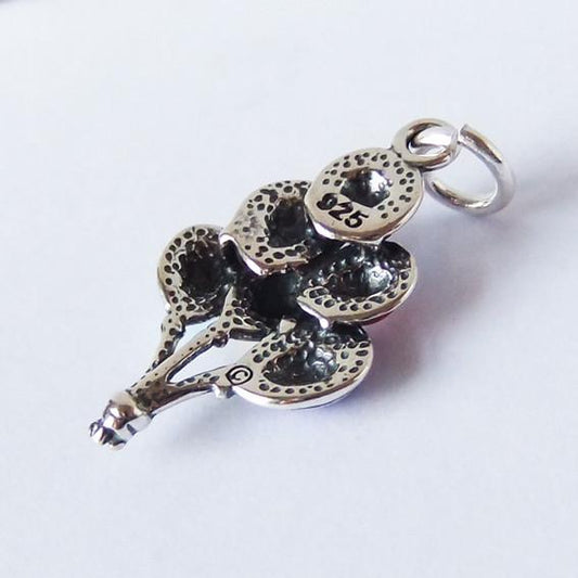 back of a Sterling Silver Enamel Balloons Charm on light grey background