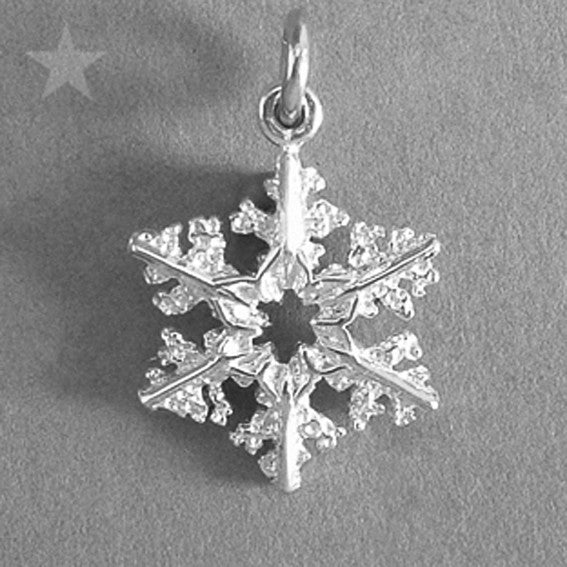 sterling silver snowflake charm