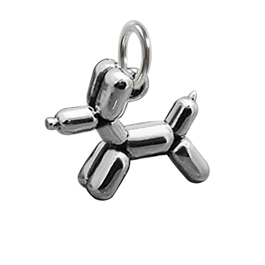 silver balloon dog charm